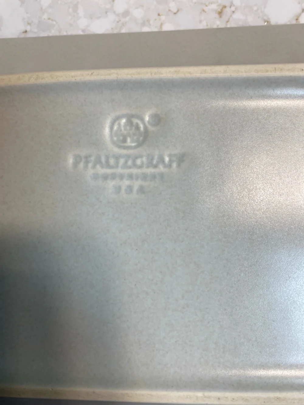 Pfaltzgraff Cream and Blue Rectangular Ceramic Serving Dish